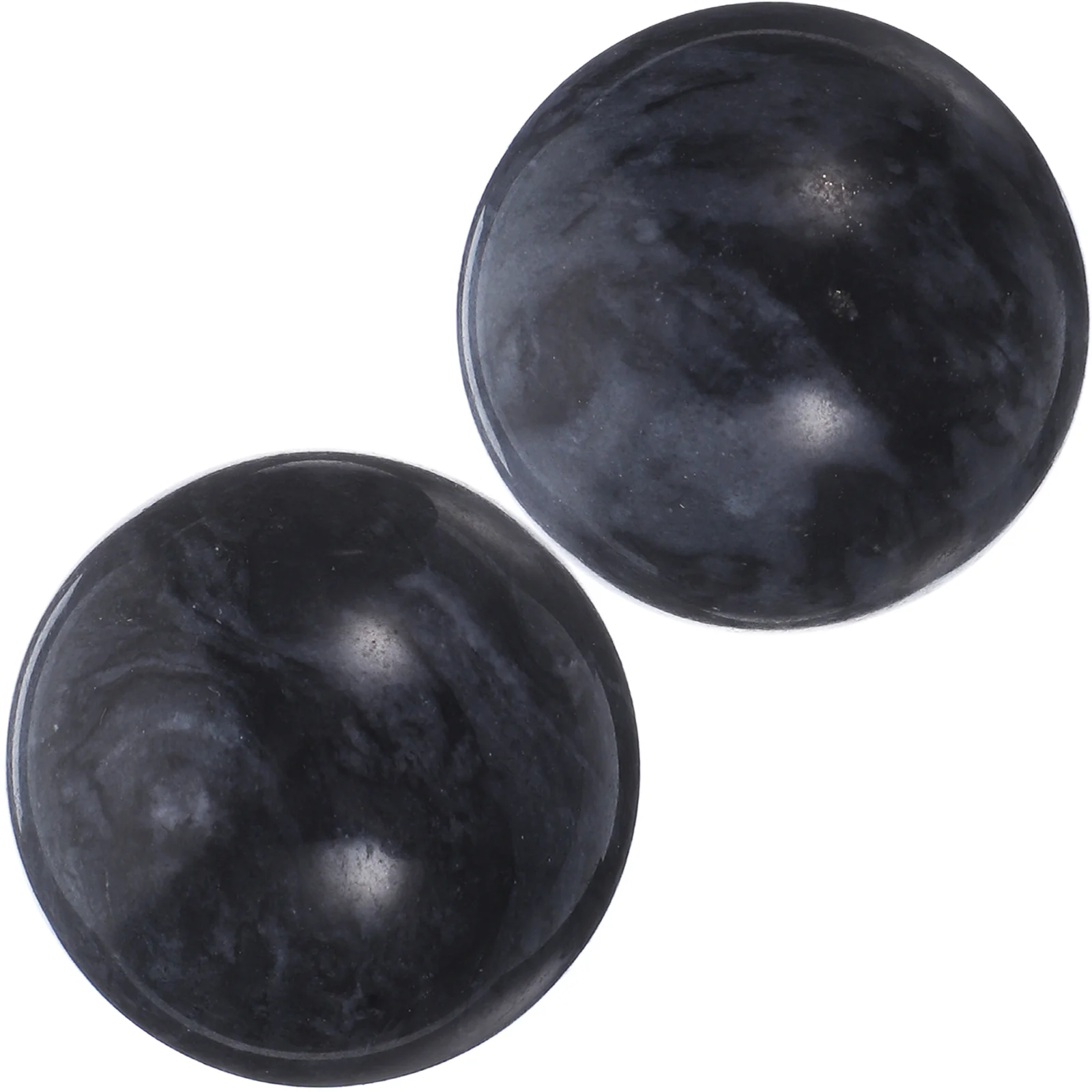 

2 Pcs Elderly Ball Jade Hand Ball Health Exercise Ball for Old Man (Black)