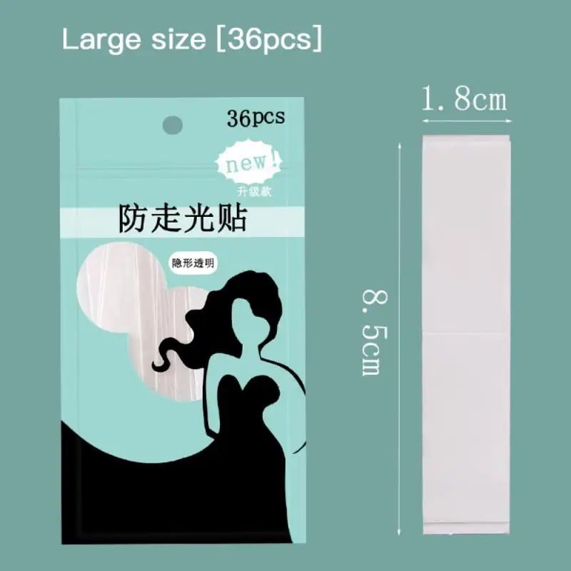 36Pcs Transparent Clear Double Sided Tape for Clothing Dress Body Skin Anti-Exposure AdhesiveSafe Body Boob Push Sticker Strips