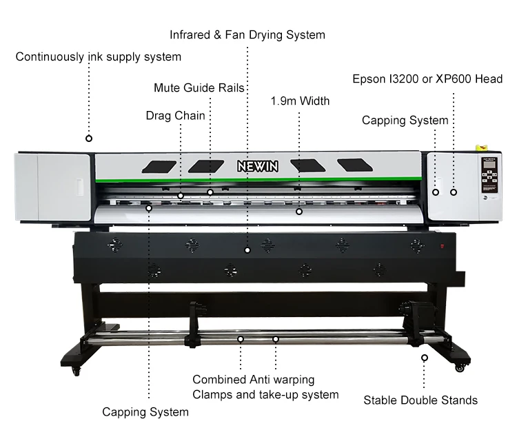 Cheapest Large Wite Format 10 '3.2 32000mm Eco Solvent Flatbed Printer Plotter Ecosolvent Banner Printer