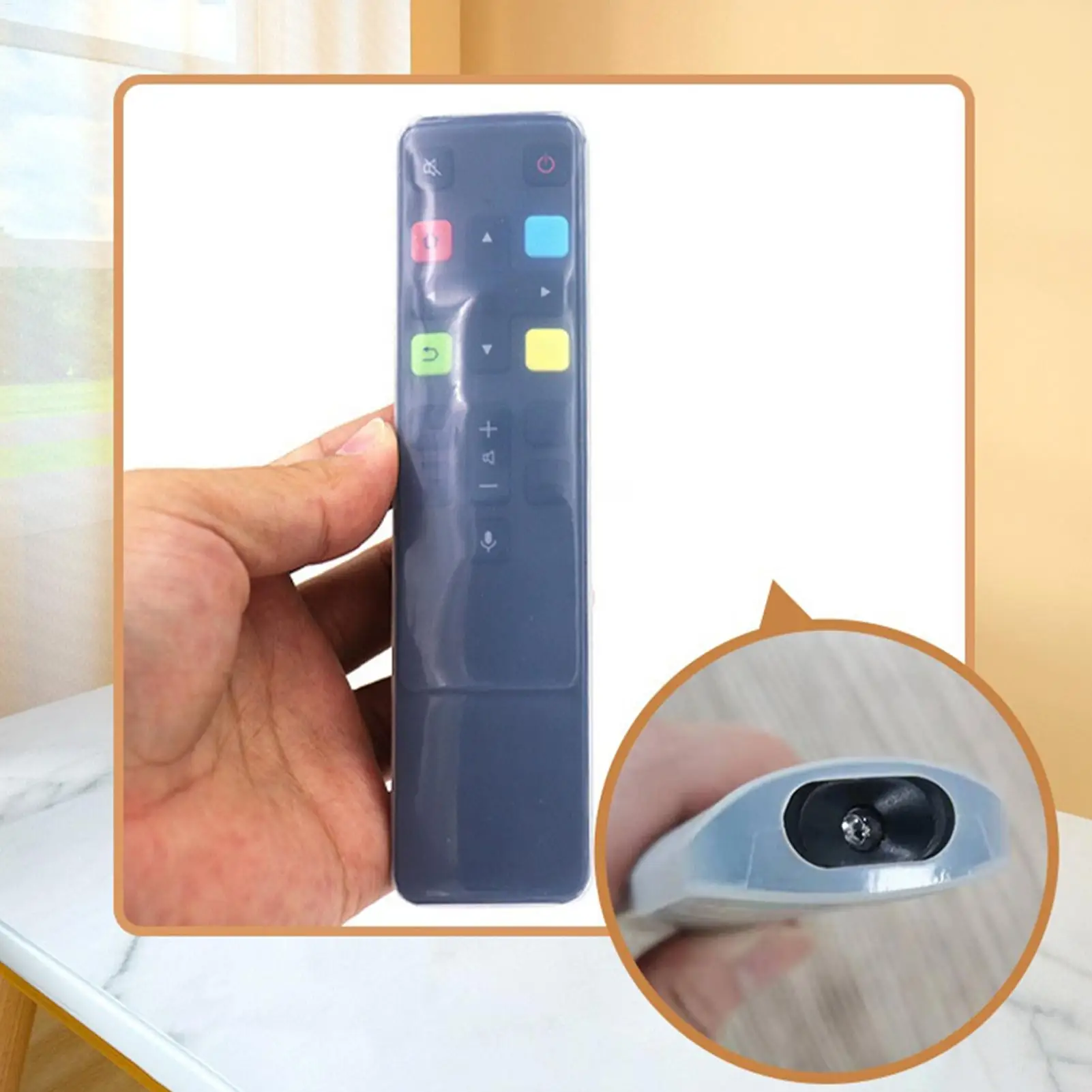 Silicone Remote Cover Transparent Protective Sleeve Universal for TV AC Audio Remote, Home Living Room, Dustproof Anti-Slip ﻿