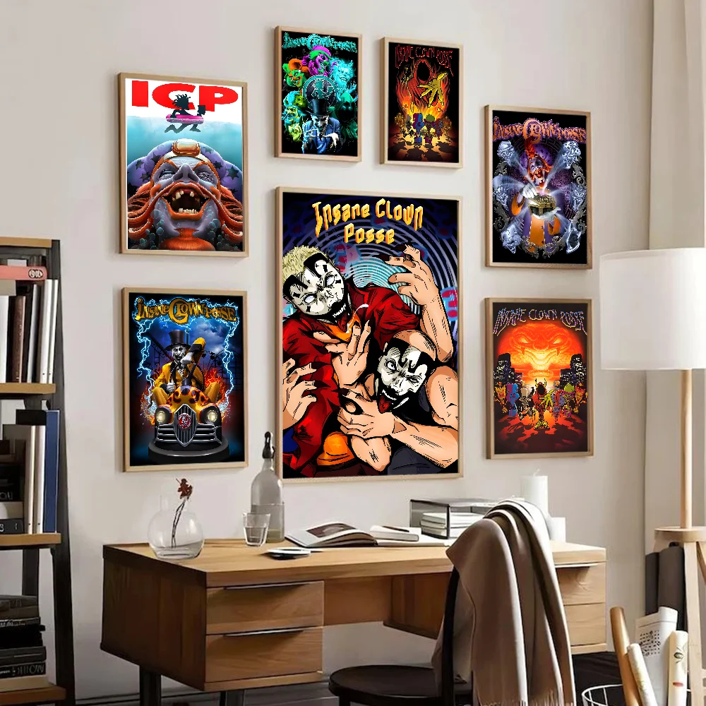 

Insane clown posse Classic Vintage Posters Decoracion Painting Wall Art White Kraft Paper Kawaii Room Decor