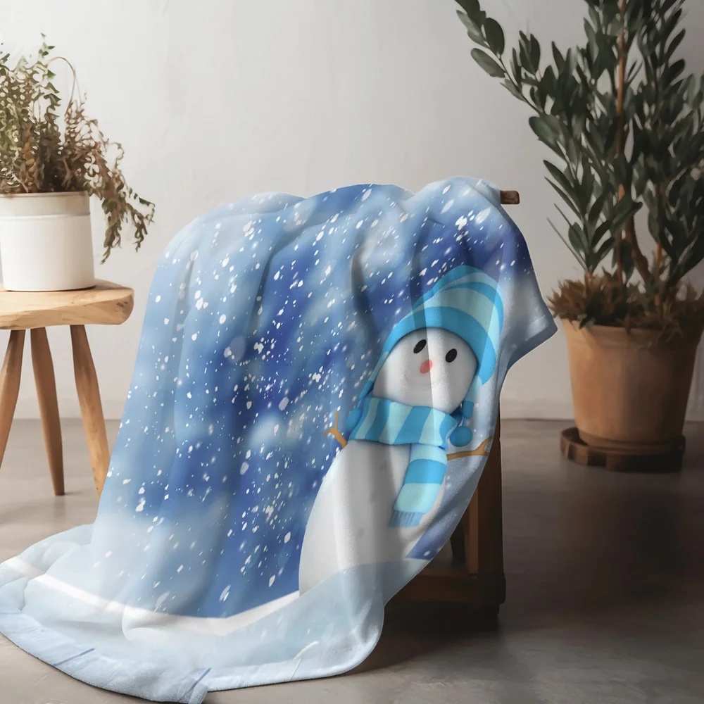 

Tuniu Soft Blue Abstract Seamless Blanket for Sofa Bed Room Decoration Home Textile Gift