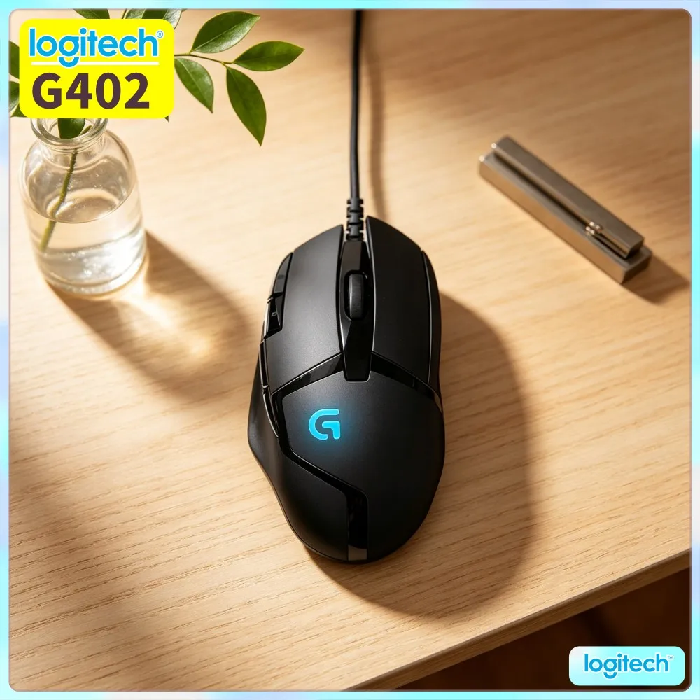 Logitech G402 Wired Gaming Mouse 8 Programmable Buttons 20M Clicks 4 DPI Settings 1Ms Response Ergonomic Grip For Gamers