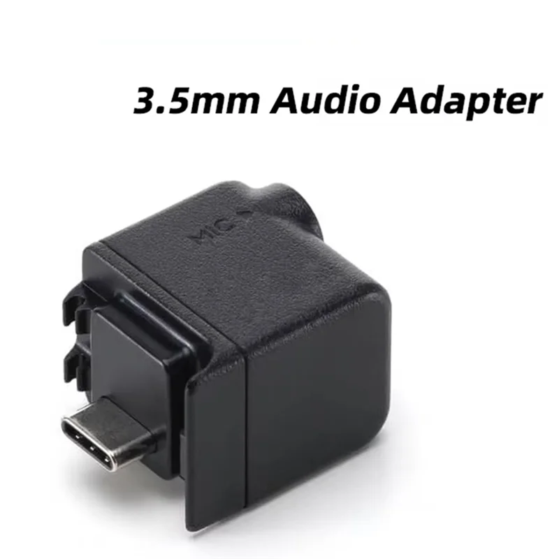 B92B-Professional 3.5Mm Microphone Adapter With Type-C Power Supply For DJI Action 4 Camera 3.5Mm Mic Input Accessory