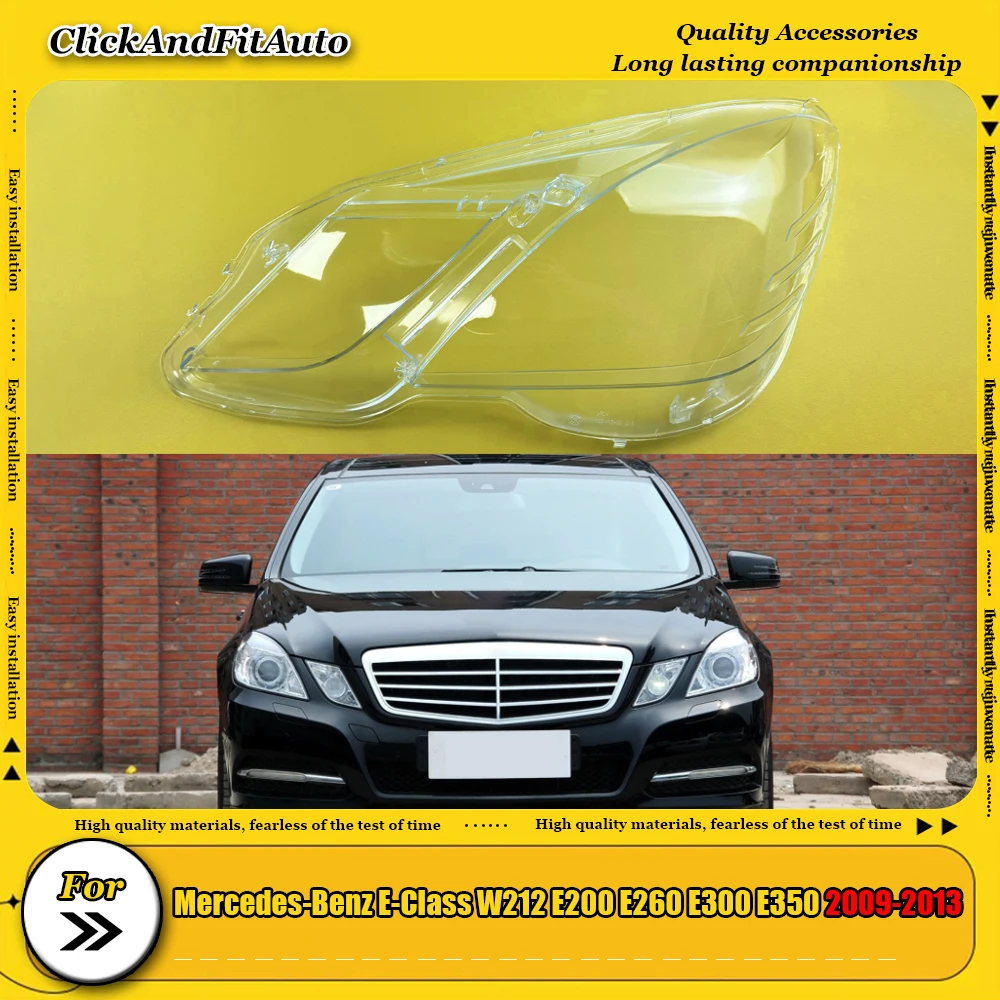 

For Mercedes-Benz E-Class W212 E200 E260 E300 E350 2009-2013 Headlamp Cover Transparent Lampshade Lamp Shade Headlight Shell