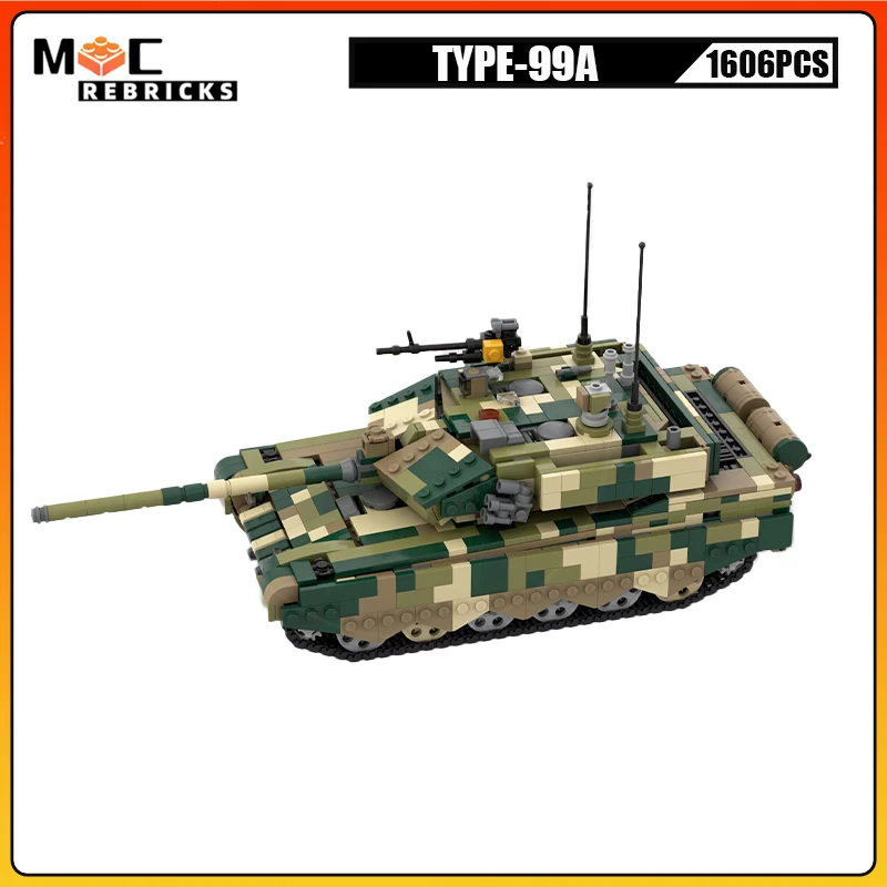 

MOC Building Blocks MIlitary Army Armored Vehicle Model TYPE-99A Main Battle Tank Technology Weapon DIY Puzzle Kid's Bricks Toys