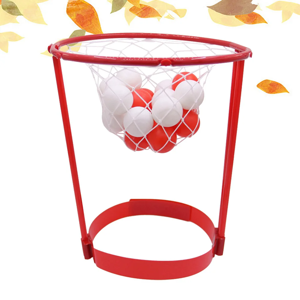 Kids Outdoor Toys Headband Ball Game Catching Basketball Case Hoop Red Parent-child