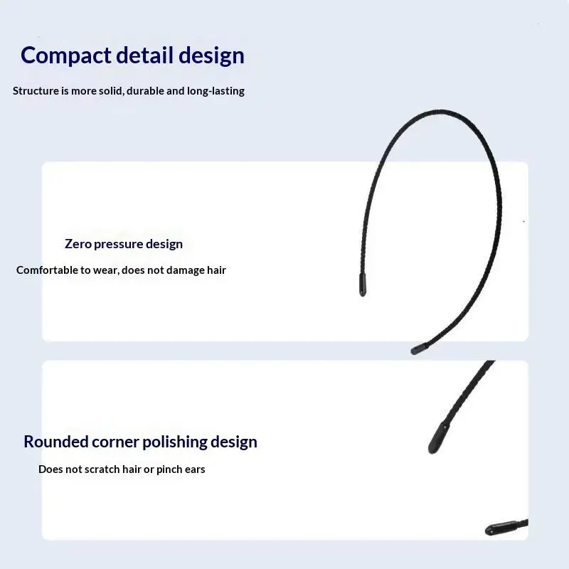 Ultradünnes, unsichtbares Stirnband, kein Einknicken, rutschfest, elastischer Haarreif, schmerzfreie Haarband-Heber für hohe Pferdeschwänze, schlankes Gesichtsdesign – Detail 3