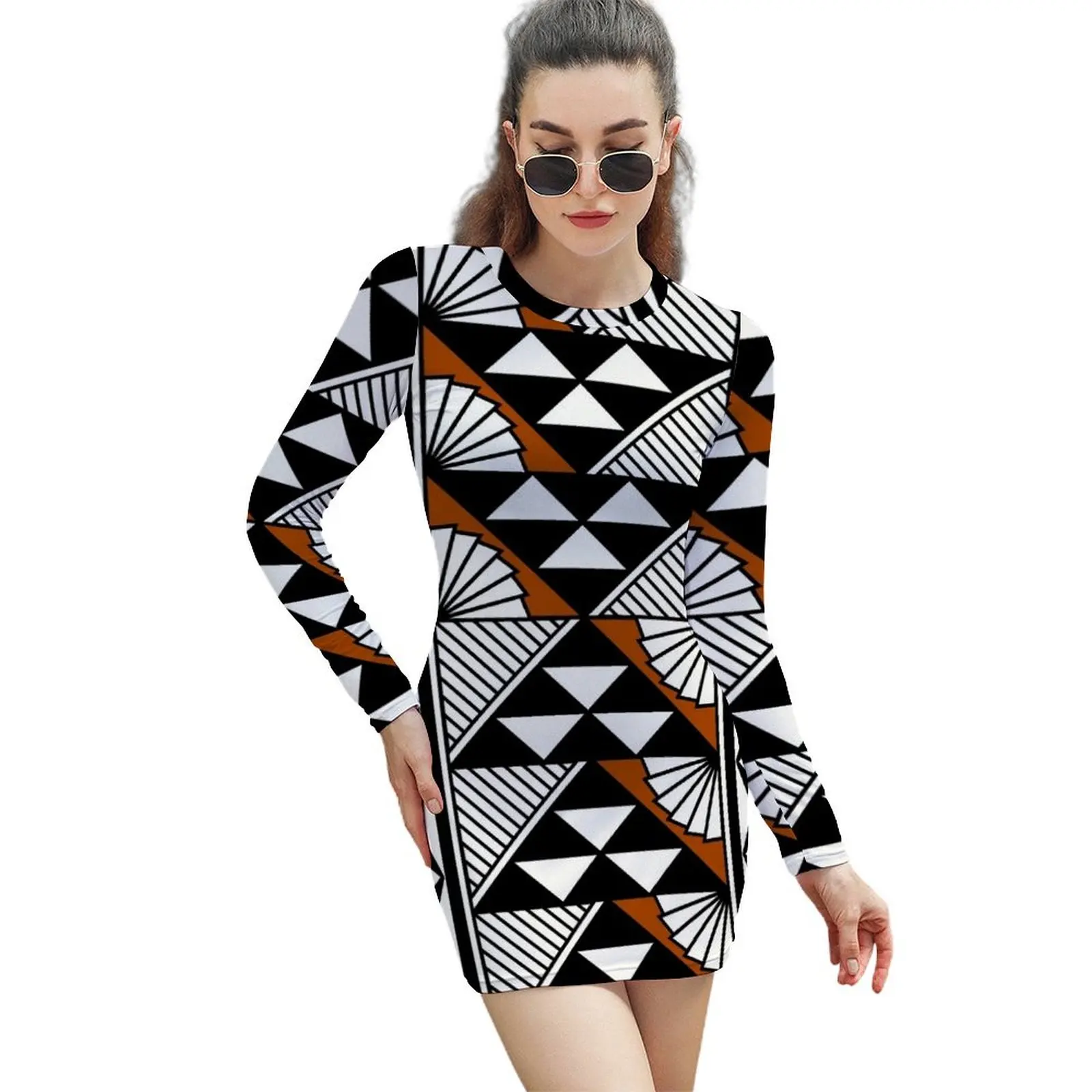 

Southwest Native Rain and Sun Long-Sleeved Sheath Dress evening dresses ladies Summer dresses for women