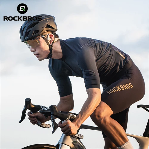 Imagen 2 del producto ROCKBROS Ropa de Ciclismo de Verano Transpirable para Hombre, Jersey de Ciclismo de Manga Corta, Ligero y Fresco, para Bicicleta de Carretera y MTB