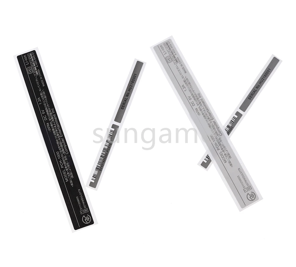 50 Sets Host Shell Etiketten Ersatz für PS Vita PSV 1000 PSV1000 Abdeckung Silber Rand Streifen Rückseite 3-in-1 Aufkleber