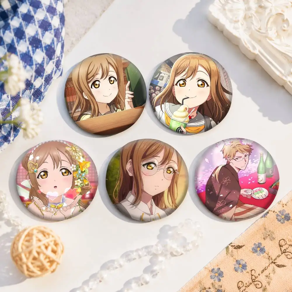 A-h-Hanamaru Kunikida Cosplay COSTUME Badge Pin Tinplate Brooch Prop Xmas Gift Birthday Gift
