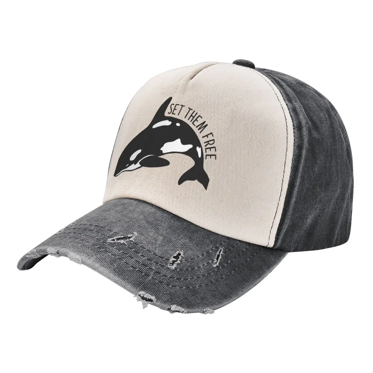 

Orca 'Set Them Free' Baseball Cap Winter hat Men's Baseball Women's