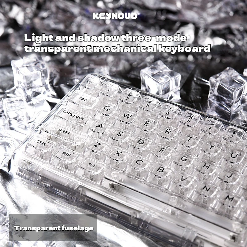 Key-Setting Universe X71 Mechanical Keyboard Three-Mode Connection Transparent Body Rgb Hot Plug Quick Trigger Gaming Keyboard - Image 2