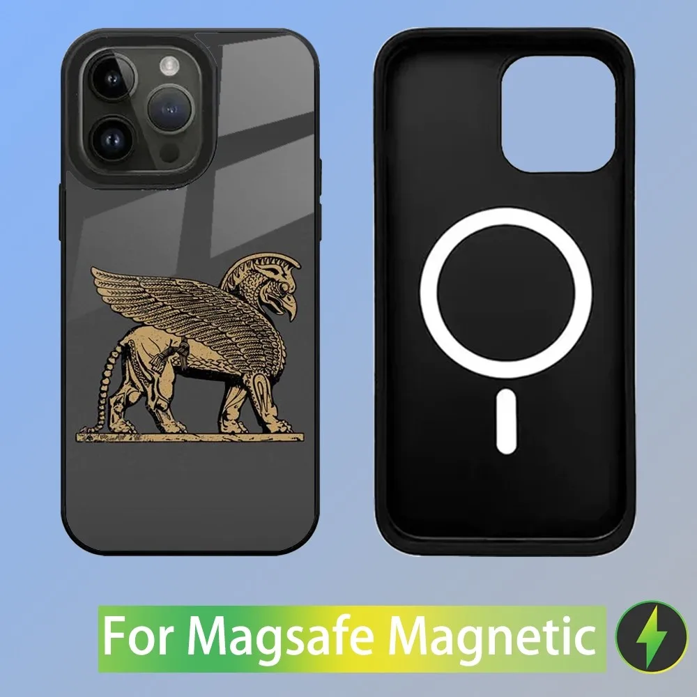 Lamassu Assyrian Mesopotamian  Phone Case For iPhone 15,14,13,12,11,Plus,Pro,Max Mini Magsafe Magnetic Wireless Charging