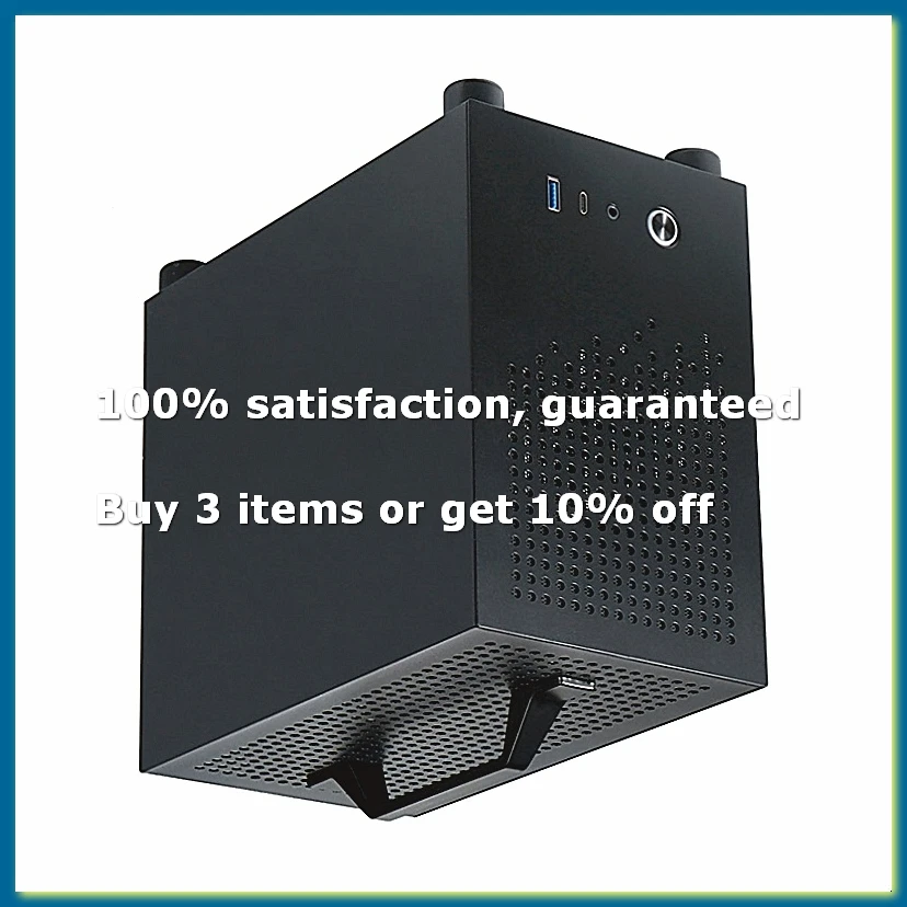 Micro-ITX Case PC Case SKTC A17 SGCC Computer Case Support Micro-ITX Mini PC Black-DTB3