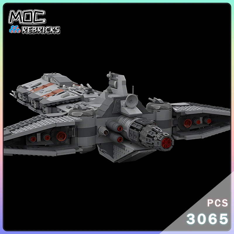 MOC-90371 UCS Pelta-Class Strike Warship Building blocks Interstellar Battleship Assembly Model Bricks Toy Set Kids Xmas Gift