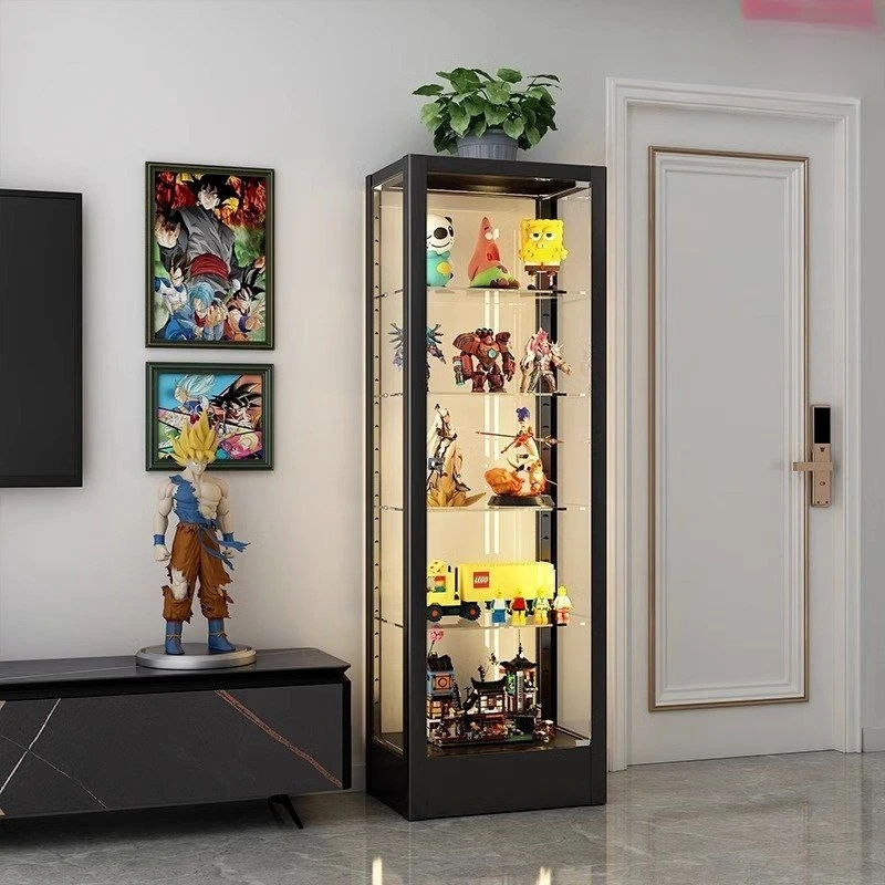 خزانة على شكل شخصية قابلة للتخصيص، عرض ليجو، خزانة زجاجية مقاومة للغبار، خزانة مشروبات نموذجية شفافة