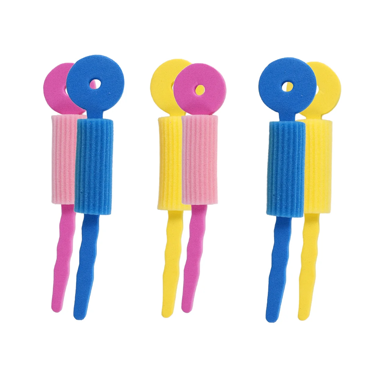 T27C 6 PCS Hair Care Foam Rollers Magic Sponge Soft Hair Curler Hair Styling Hair Roll Rollers DIY Tools for Women