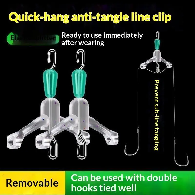 30Pcs Fishing Line Separator Anti Tangling Quick Connect Clip For Freshwater Saltwater Fishing Line Divider Swivels
