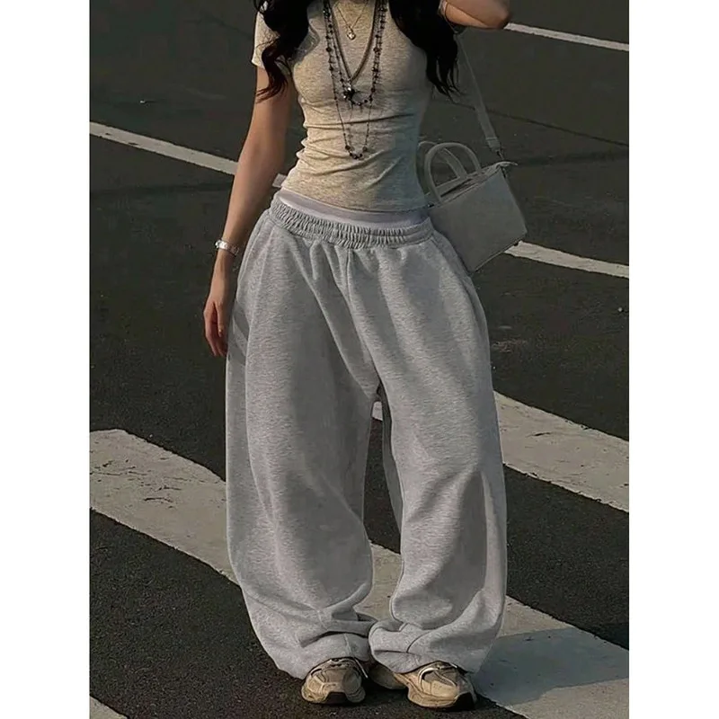 Casual Pants 2026 Spring and Autumn New Loose Sweatpants Straight Baggy Wide Leg Trousers