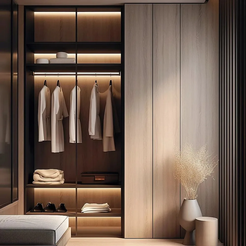 Full House Custom Cloakroom High Quality Wooden Walk-In Closet Multifunctional Storage Furniture
