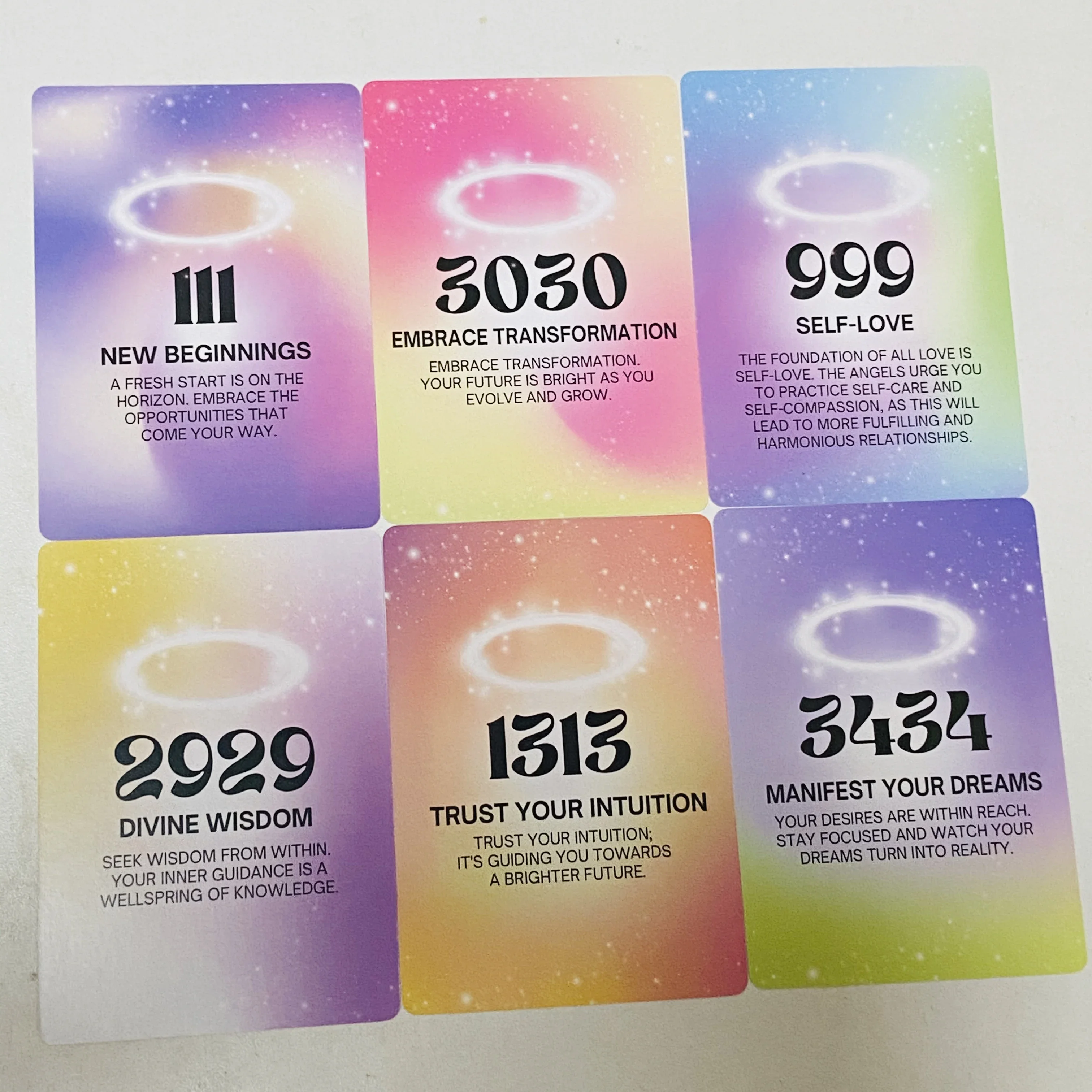 أرقام الملاك أوراكل سطح السفينة 40 بطاقة لاستقبال ألعاب لوحة التوجيه الإلهي المشاعر رسائل سطح السفينة #2