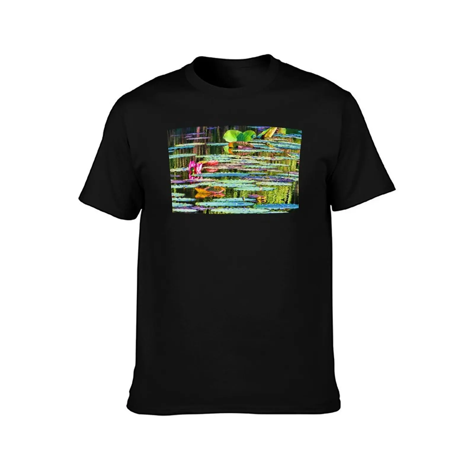 Monets Pond T-Shirt, Vintage Retro Graphic Tee, Unisex Summer Casual Streetwear Top