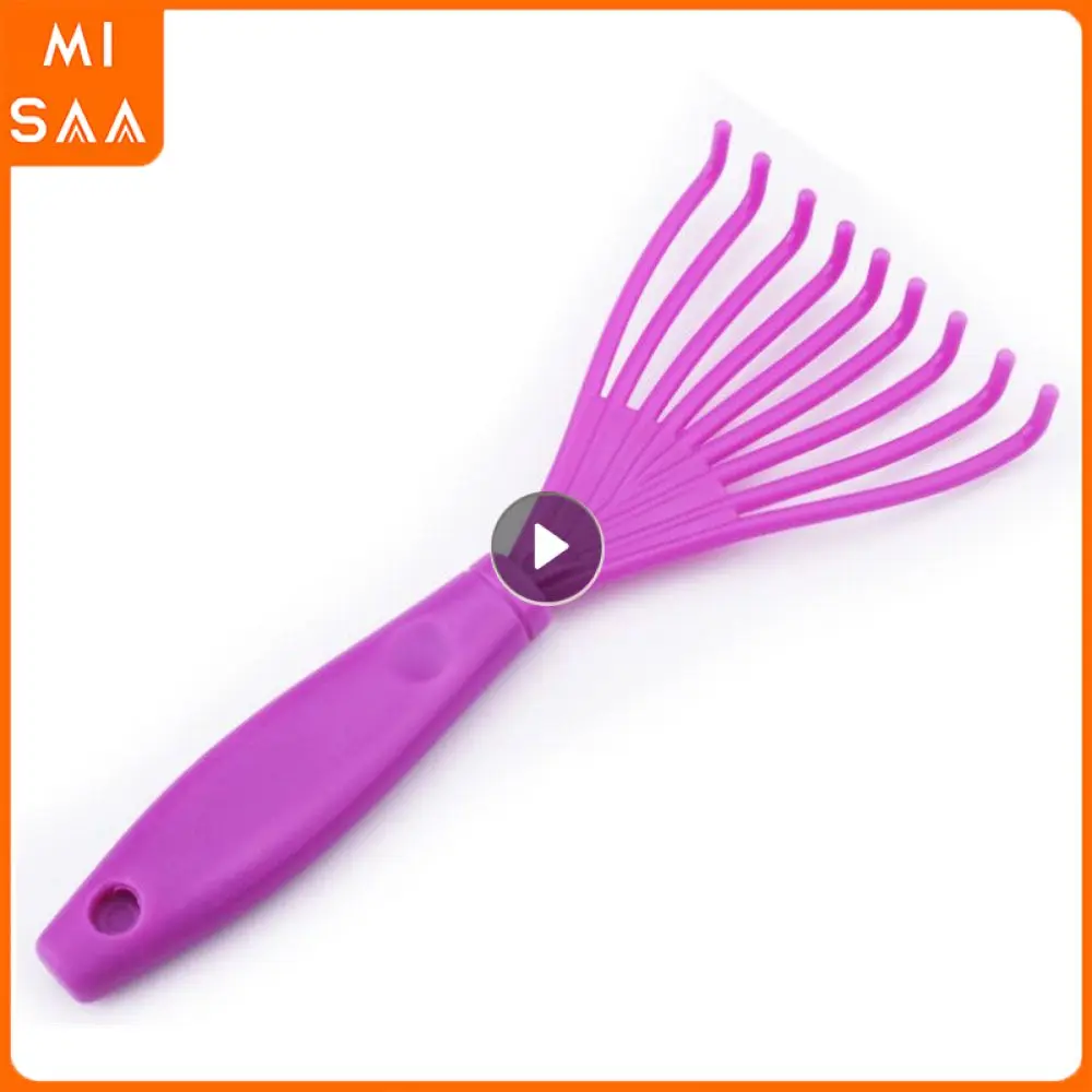 Air Cushion Comb Cleaning Tool Clean Up Dead Ends Not Easy To Break Black Purple Comb Cleaning Claw Air Cushion Comb Rake 8.2cm