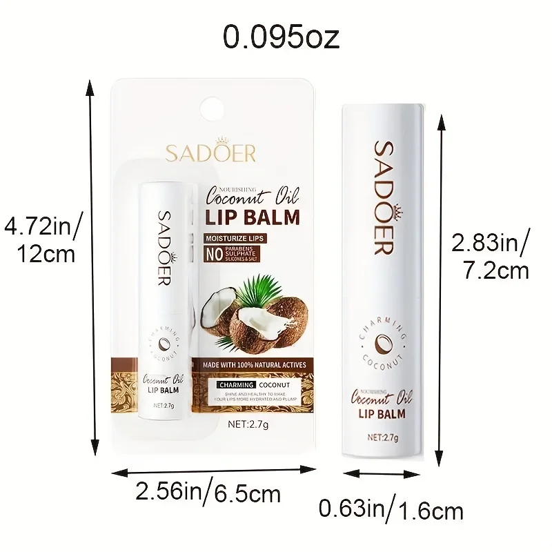 Balsamo per le labbra al cocco-nutrimento e umidità duraturi per uomini e donne-balsamo per le labbra per la cura quotidiana