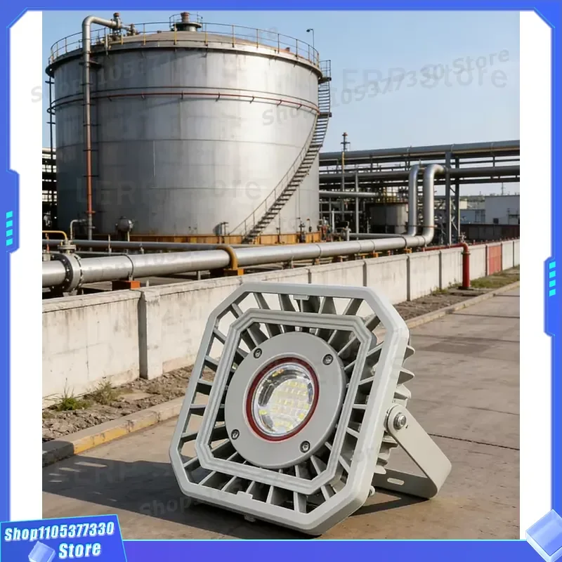 Industrial Explosion Proof LED Light Fixture High Lumen Waterproof IP65 for Hazardous Locations Warehouse Workshop Garage