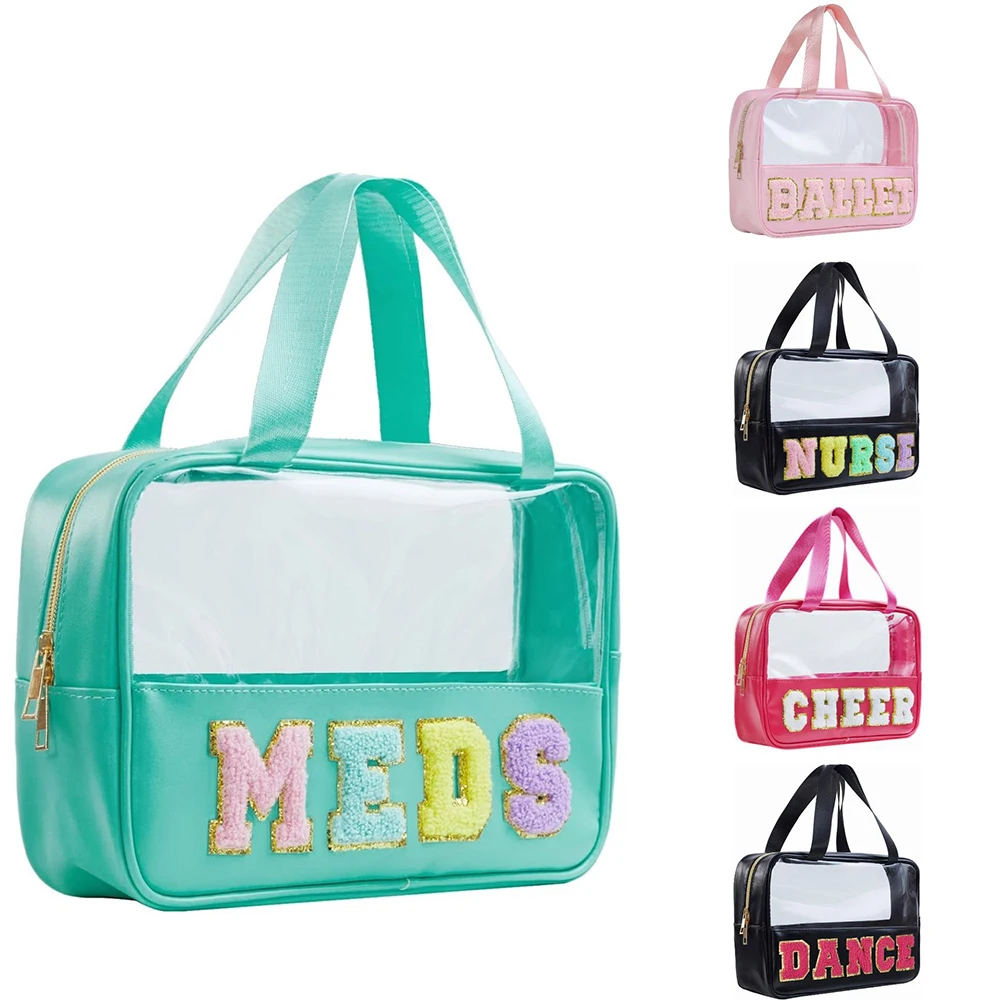 

PVC Transparent Makeup Bags Travel Portable Cosmetic Bag Large Capacity Organizer Women's Toiletry Bag Sports Event Pouch