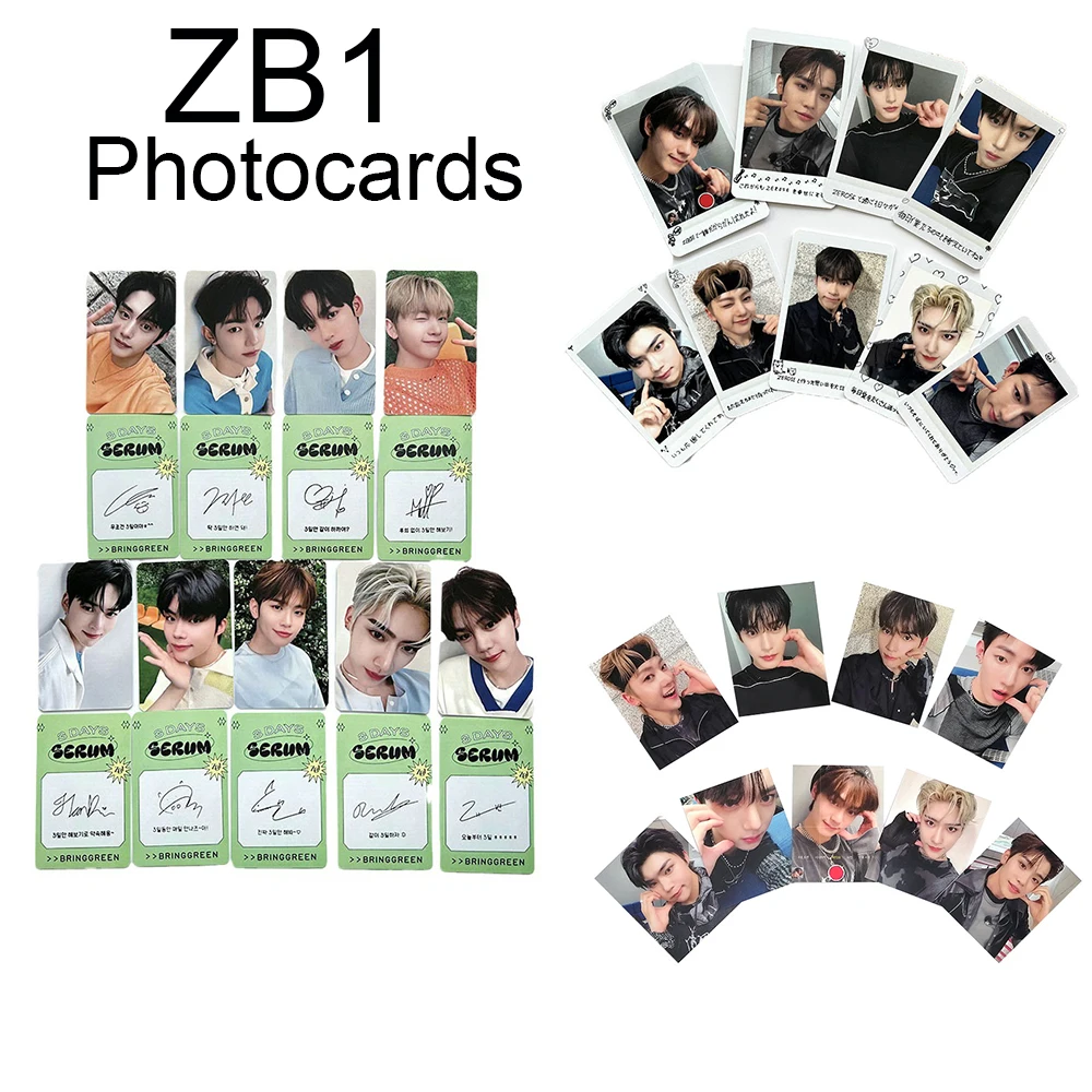 

9pcs ZB1 Korean Style Cards ZEROBASEONE BRINGGREEN Endorsement Photocards ZhangHao KimJiWoong LOMO Cards Fans Collection Gift