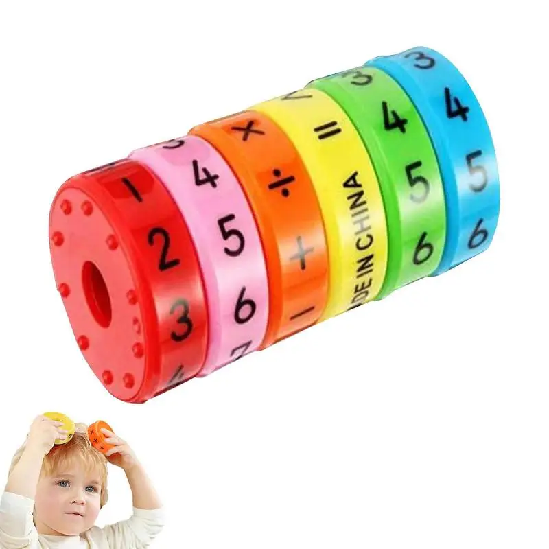 Magnetic Mathematics Learner Magnetic Math Cylinder Abacus Count Toys For Children Numerals Cylinder Learning Toy