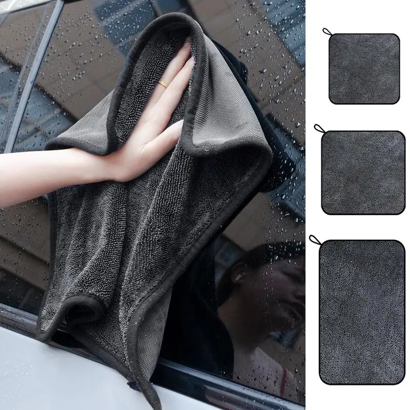 

Car Cleaning Towel Ultra Absorbent Microfiber Towels For Cars Car Washing Cloth With Anti-Scratch Reinforced Edges Cleaning Rag