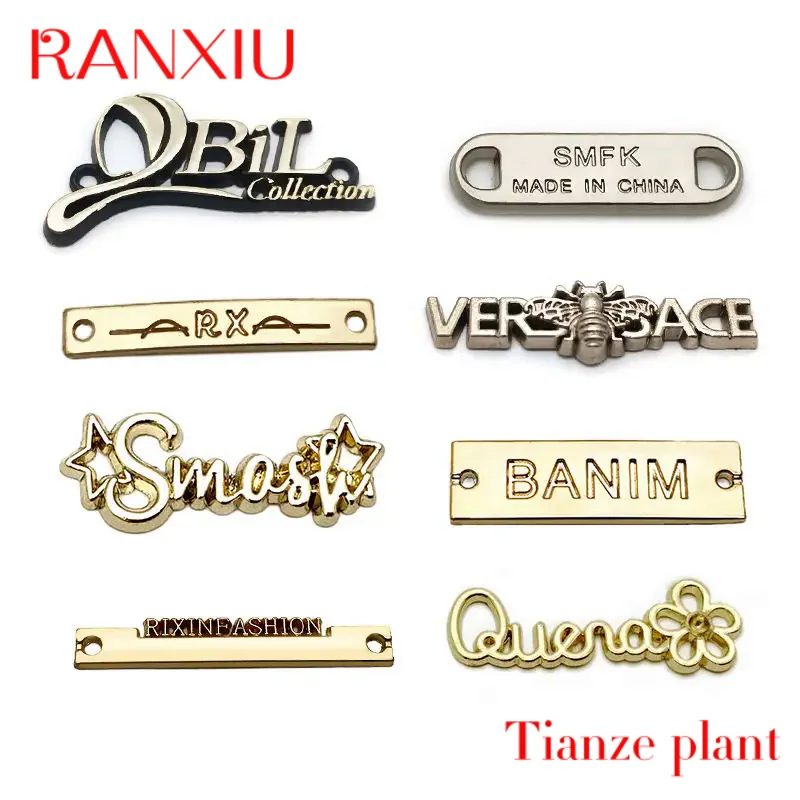 Custom High Quality 3d Label Metal Sticker Custom Gold Metal Logo Labels for Handbags bag labels