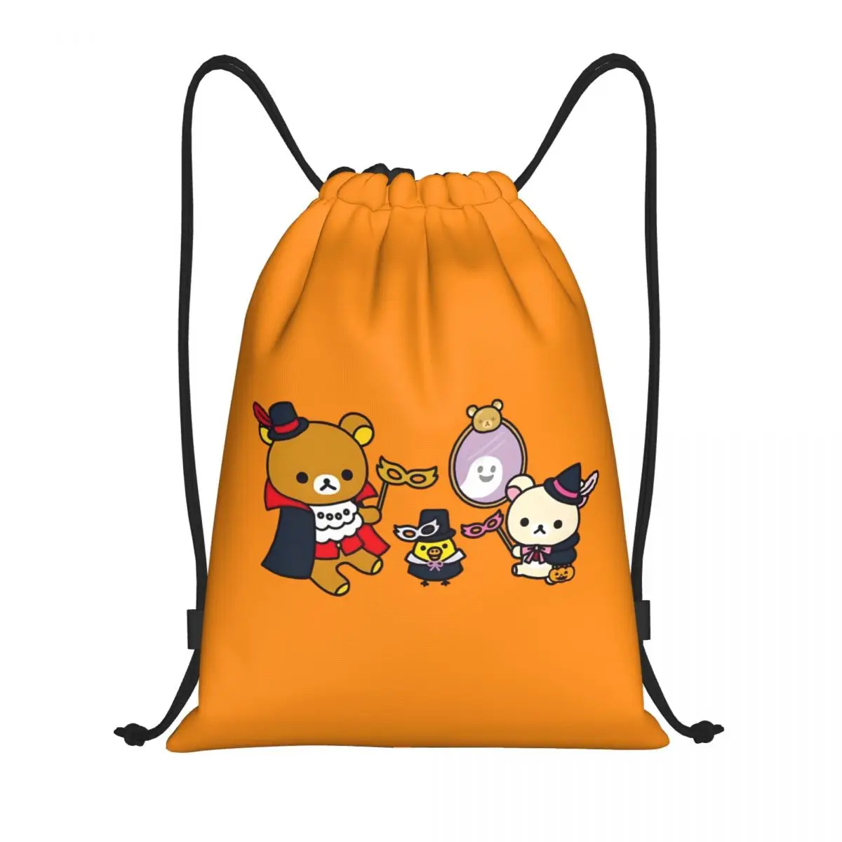 

Custom Rilakkuma Drawstring Bag for Shopping Yoga Backpacks Men Women Cute Sports Gym Sackpack