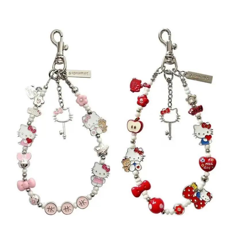 

Kawaii New Sanrio HelloKitty металлическая цепочка для телефона милая сумка для девочек ремешок CCD камера кулон украшения аксессуары подарок на день рождения