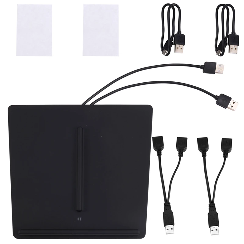 

10W Wireless Charger Mat Dual Center Console Accessories Anti-Skid Fast Charging For Tesla Model 3