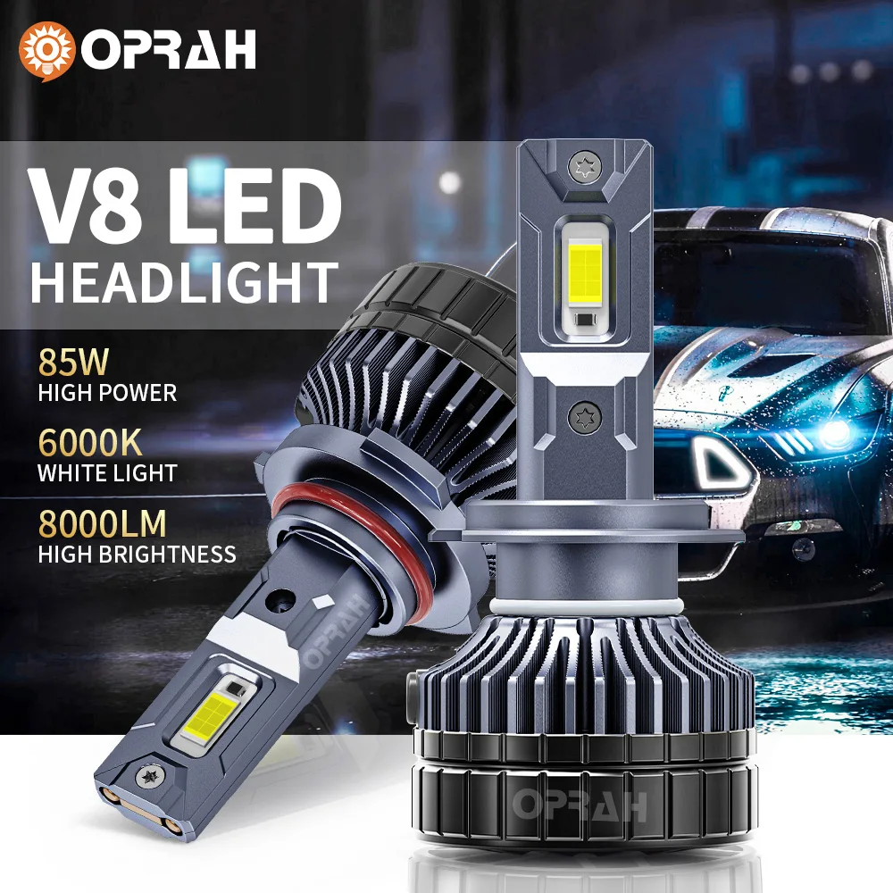 Oprah 2pcs 170W Headlight Bulb Car Accessories LED H7 H11 H4 H3 H1 9005/HB3 9006/HB4 H27/880/881 Car Headlamp Light Fog Lamp 12V