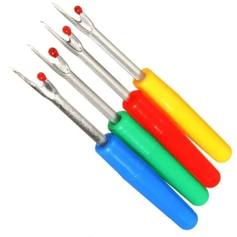 4pcs X Plastic Handle Seam Stitch Ripper Unpicker Thread Cutter Sewing Tool