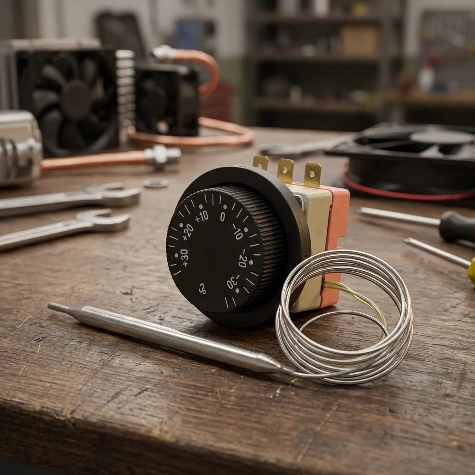 Thermostat 711 Cooling Unit Temperature Regulator for Refrigerators with Adjustable Control and Stable Operation