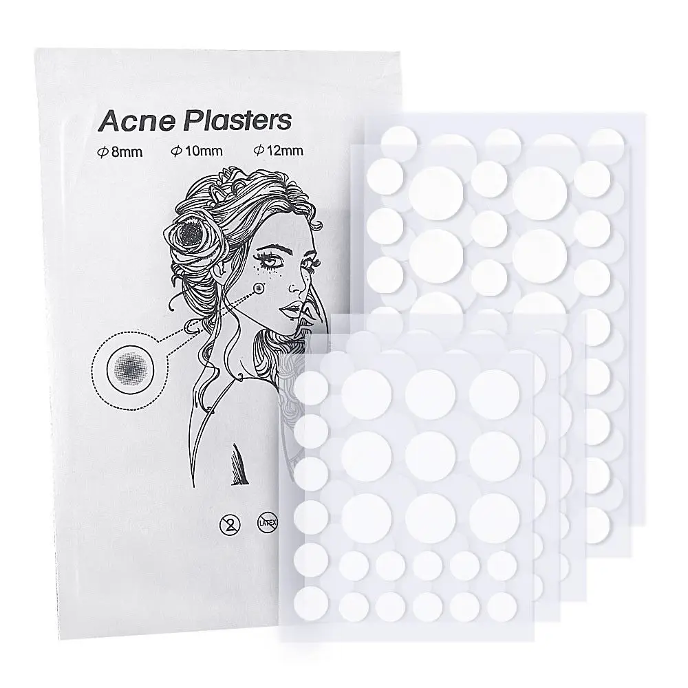 Patch de suppression d'acné pour peau artificielle, autocollants de beauté, patch de bouton transparent, liquide absorbant invisible, patch de nettoyage d'acné