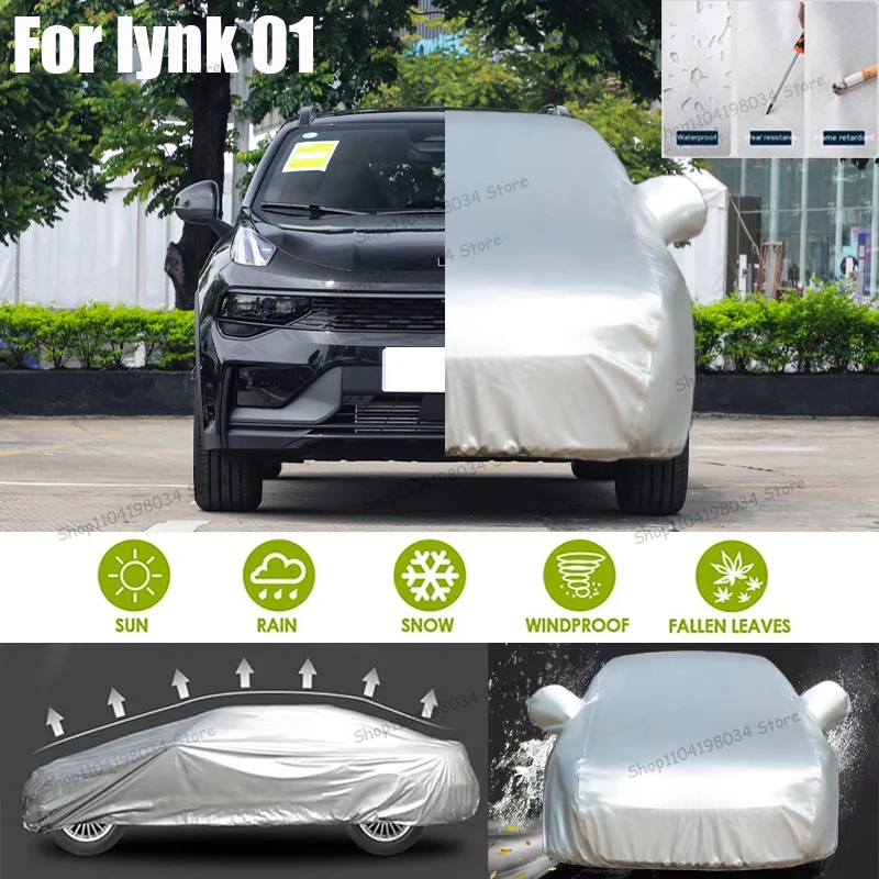 

For lynk 01 Auto parts Anti snow Anti dust Sunscreen Anti-uv Anti peeling paint And Anti Rainwater 210t car cover Car cove