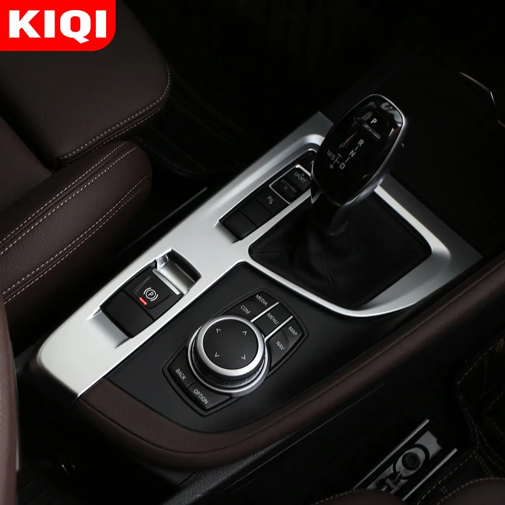 Car Central Conrol Gear Panel Cover Trim For BMW X1 F48 X2 F47 2016 - 2022 Gear Shift Knob Panel Decoration Sticker Accessores