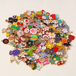 Leslie Hot Sale 10-30pcs Mixed Cute Heart Animal Charms Flower Fruit Rainbow Charms for DIY Jewelry Making More than 5000 Styles