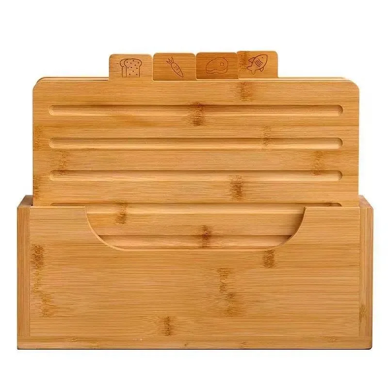 Modern simple household kitchen multi-use bamboo four-piece cutting board fruit cheese cutting board