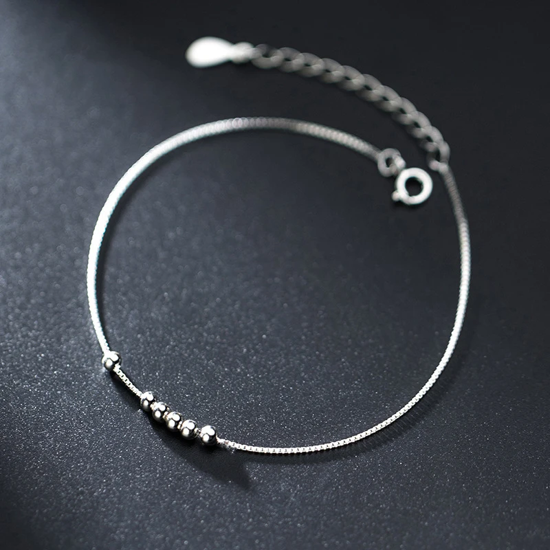 Modian 2020 New Design Simple Charm Beads Chain Bracelet for Women 925 Sterling Silver Party Fine Jewelry Accessories Gift
