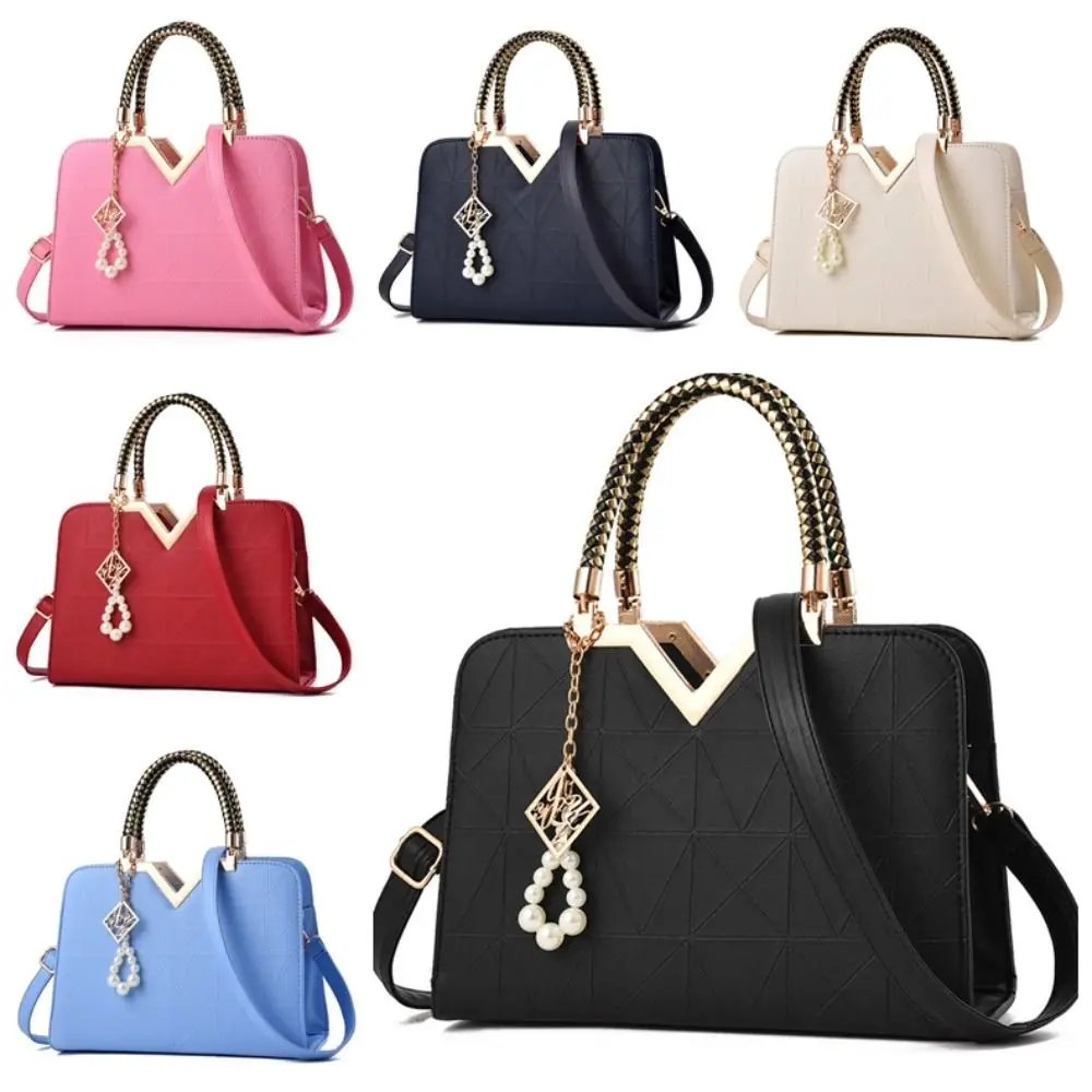 Luxury PU Leather Ladies Hand Bags Large Capacity Casual Versatile Hand-Held Shoulder Bag Cross Bag Travel