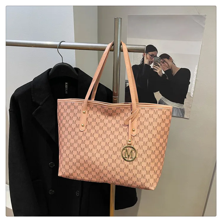 Große Kapazität Pendler-Tragetaschen Modische bedruckte Pu-Leder-Handtasche für Frauen College-Studenten Klasse Handtaschen Schultertasche – Detail 25